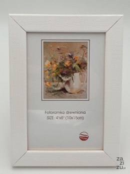 Fotoramka drewniana biała 10x15cm