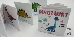 Książeczka twarda składana harmonijka DINOZAURY