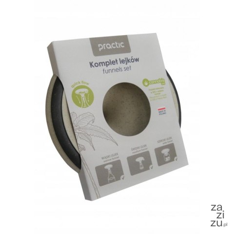 Lejki plastikowe Practic 3 sztuki mix kolorów Lejki plastikowe Practic 3 sztuki mix kolorów
