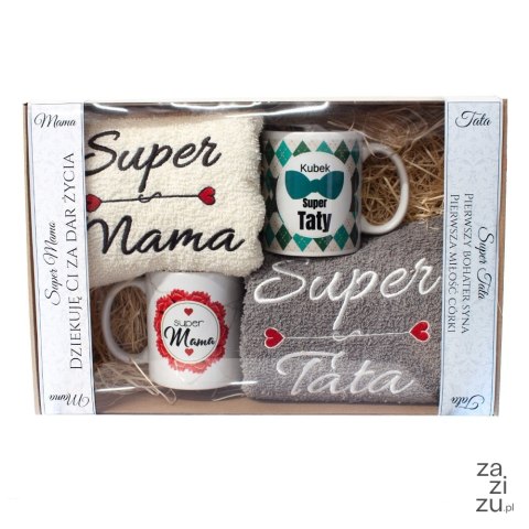 Zestaw prezentowy z wierszykami dla "Super Mama i Super Tata" Zestaw prezentowy z wierszykami dla "Super Mama i Super Tata"