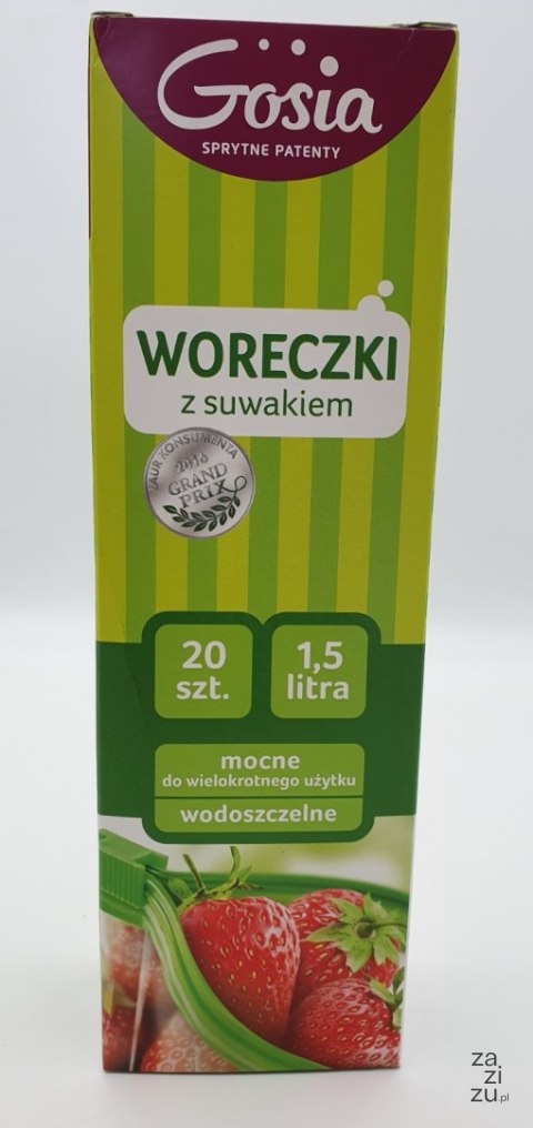 Woreczki wodoszczelne 16szt z suwakiem 1,5l