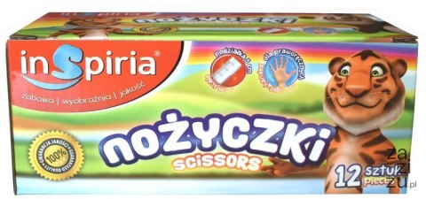Nożyczki szkolne z podziałką na blistrze 12szt. Nożyczki szkolne z podziałką na blistrze 12szt.