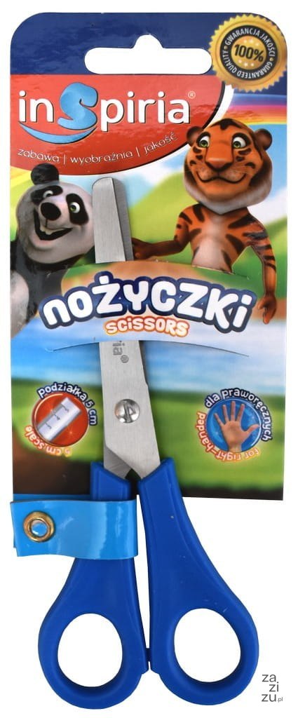 Nożyczki szkolne z podziałką na blistrze 12szt. Nożyczki szkolne z podziałką na blistrze 12szt.