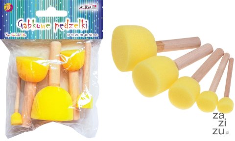 Pędzelki gąbkowe 5szt. | PG-4392