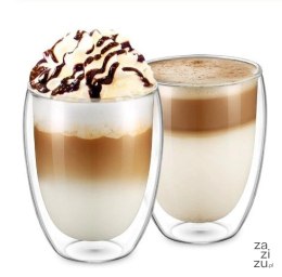 Szklanki termiczne z podwójnym dnem 2szt LATTE LONG DRINK 350ml. SZK01