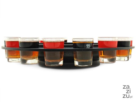 Alkoholowa gra ruletka imprezowa+kieliszki 16szt 18029 Alkoholowa gra ruletka imprezowa+kieliszki 16szt 18029
