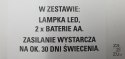 Lampion drewniany + lampka led 17cm BOŻE NARODZENIE