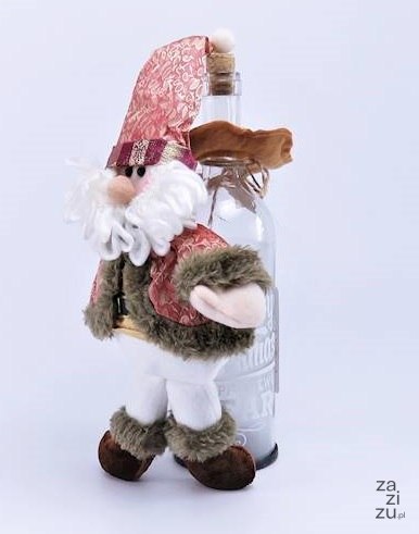 Mikołaj dekoracja na butelkę maskotka dł. 15 cm 493669 Mikołaj dekoracja na butelkę maskotka dł. 15 cm 493669