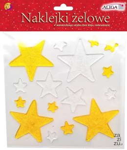 Naklejki żelowe gwiazdki 19cm x 19cm | ZNK-5888