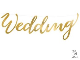 Baner Wedding złoty 16,5 x 45cm | GRL38-019