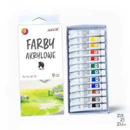 Farby akrylowe 12 x 12 ml - mix kolorów | FTM-4513