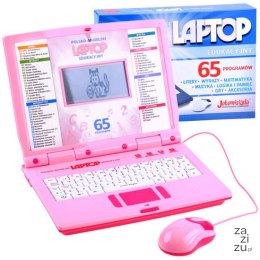 Laptop edukacyjny polsko angielski 65 funkcji różowy Z3321