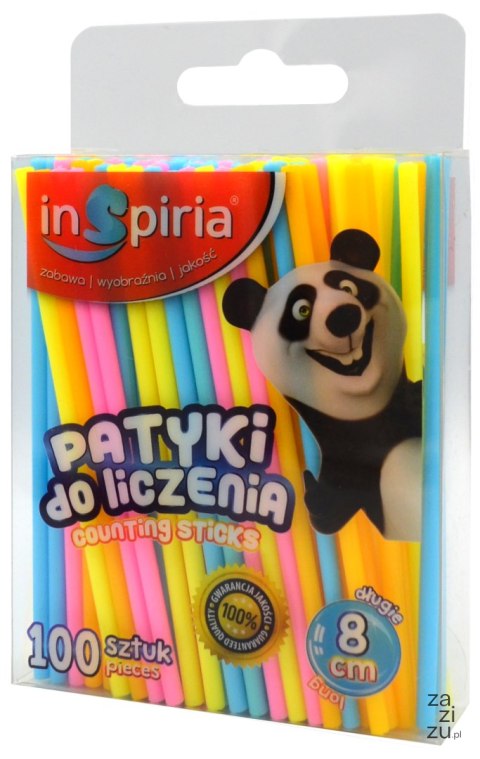 Patyczki do liczenia okrągłe 8cm 100szt. INSPIRIA