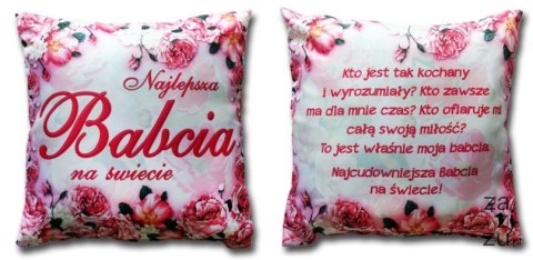 Poduszka "S" 35x35 piwonie Babcia | 40