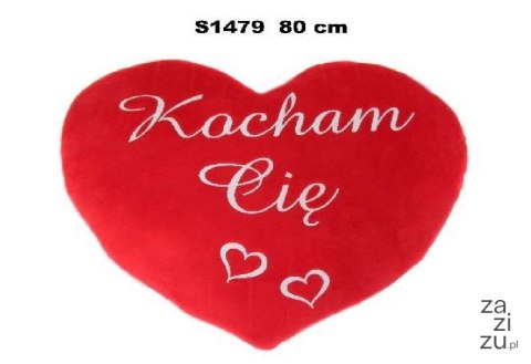 Serce pluszowe 80cm "Kocham Cię" S1479