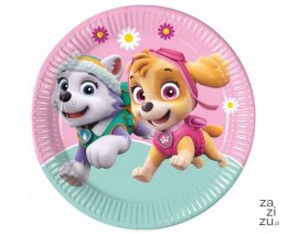 Talerzyki papierowe Paw Patrol Skye & Everest 23cm 8szt. (plastic-free) | 93442