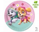 Talerzyki papierowe Paw Patrol Skye & Everest 23cm 8szt. (plastic-free) | 93442