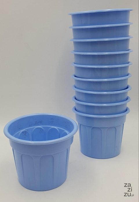 Osłonka / doniczka 10szt. CARO 11cm jasnoniebieska Osłonka / doniczka 10szt. CARO 11cm jasnoniebieska