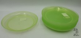 Podstawka 17cm transparentna zielona 10szt