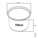 Pojemnik 500ml na zupę/sałatkę z wieczkiem 50szt.