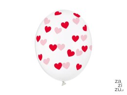 Balony 50szt. SERDUSZKA CRYSTAL 30cm SB14C-228-099R