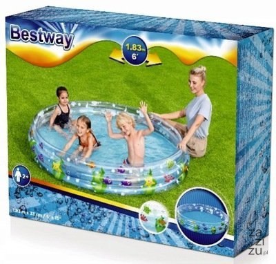 Dmuchany basen Morski Świat 183 x 33 cm Bestway 51005 Dmuchany basen Morski Świat 183 x 33 cm Bestway 51005
