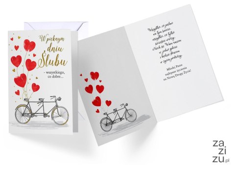 Karnet ŚLUB W pięknym dniu Ślubu | PP-1962 Karnet ŚLUB W pięknym dniu Ślubu | PP-1962