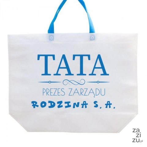 Torba z napisem "Tata prezes zarządu rodzina s.a." DIL-P-TORBA-45