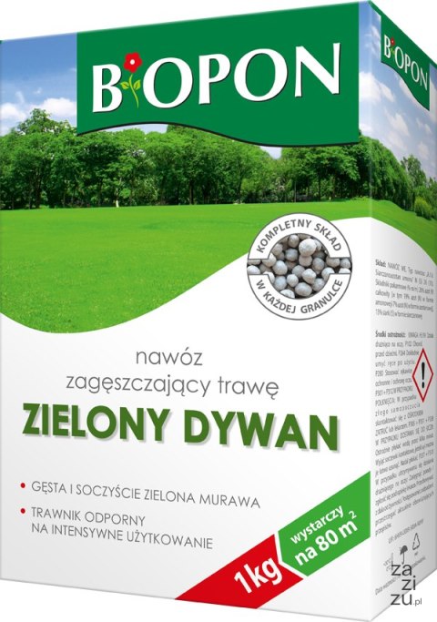 Nawóz zagęszczający trawę granulat 1kg Zielony dywan