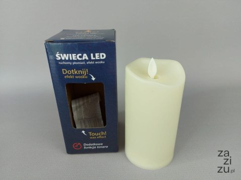 Świeca 4szt led z ruchomym płomieniem ecru 150 x 75 mm