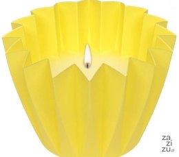 Świeca lampion ogrodowy aromat żółta