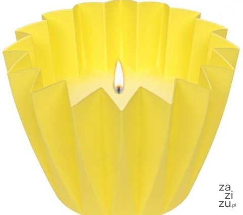 Świeca lampion ogrodowy aromat żółta