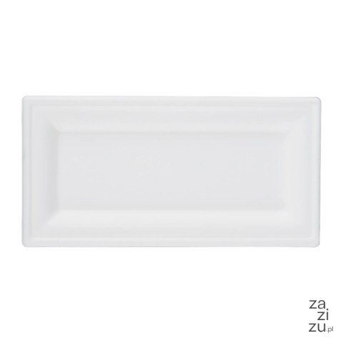 Tacki z trzciny cukrowej pulpa bio 26x16cm biały 12szt. | 0817