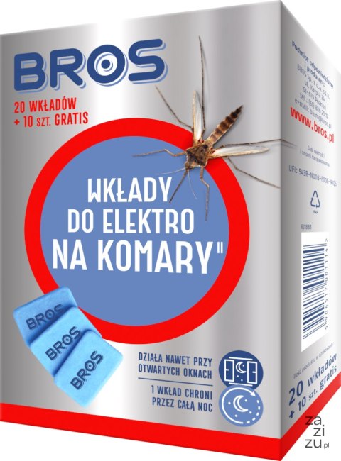 Wkłady do elektrofumigatora na komary 20szt. + 10 wkładów GRATIS