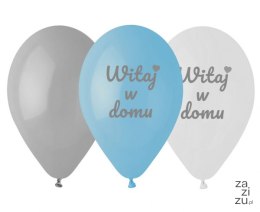 Balony Premium Witaj w domu niebieskie 12