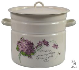 Garnek emaliowany z pokrywką 12l / 26cm VIOLA