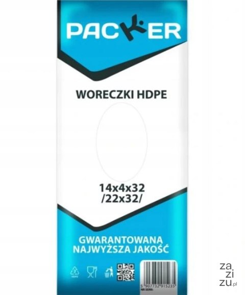 Woreczki torebki HDPE 22 x32 packer - 700 szt