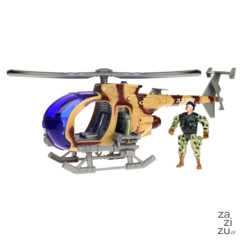 Helikopter ze światłem dźwiękiem + żołnierz