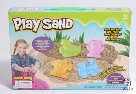 Piasek kinetyczny + foremki w pudełku - PLAY SAND (1)