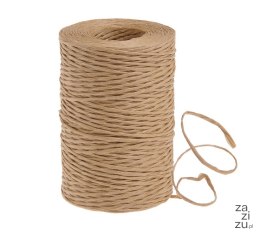 Sznurek papierowy z drucikiem naturalny 100m | 23CAN5301