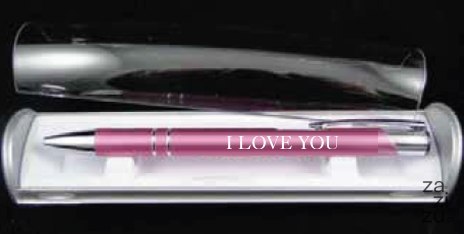 Długopis w etui 6szt I LOVE YOU D97