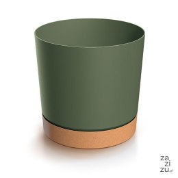 Doniczka TUBO PM 14,8cm - zielona pinia