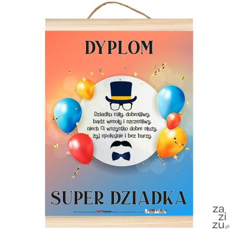 Dyplom dla Super Dziadka A4