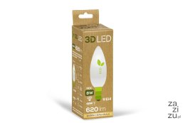 Żarówka 3D LED świeczka E-14 8W barwa ciepła 10szt.