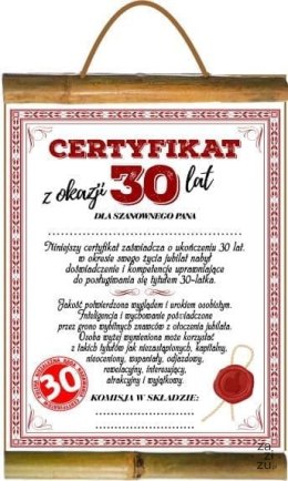 Dyplom certyfikat 30 lat Pan | D50