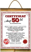 Dyplom certyfikat 50 lat Pan | D70