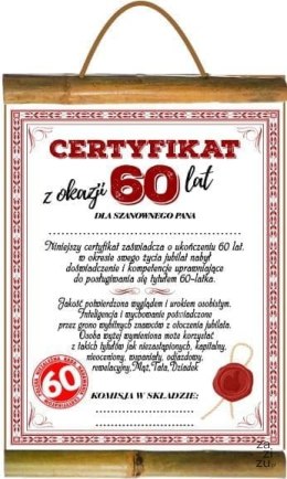 Dyplom certyfikat 60 lat Pan | D80