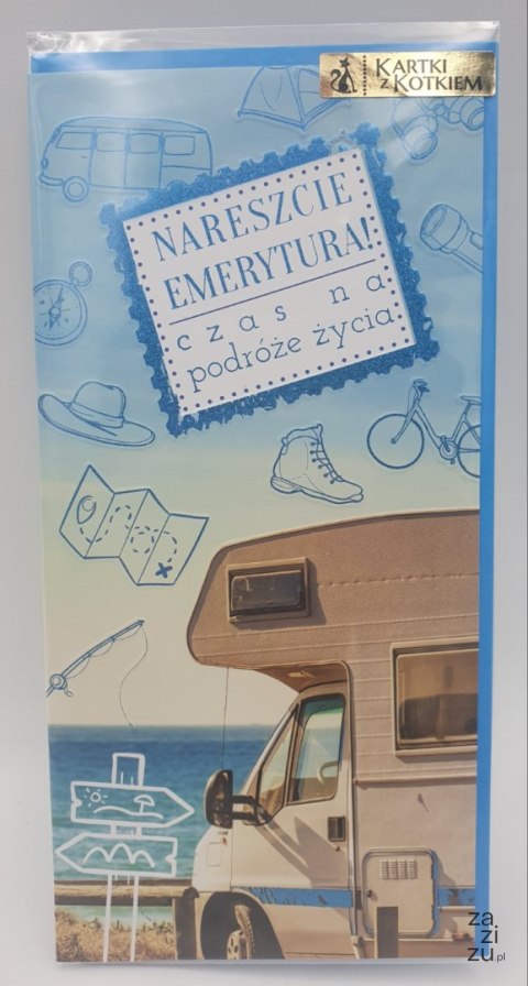 Karnet długi NARESZCIE EMERYTURA CZAS NA PODRÓŻE Karnet długi NARESZCIE EMERYTURA CZAS NA PODRÓŻE
