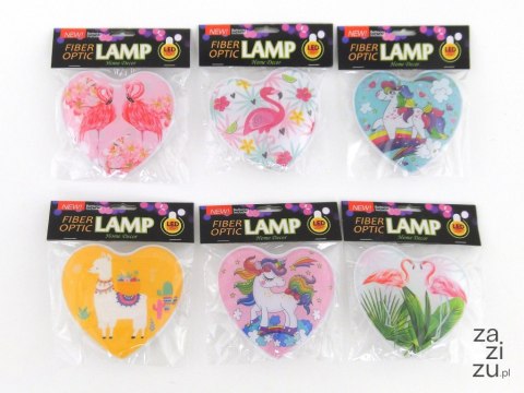 Lampka led w kształcie serca z obrazkiem 18x15x3,5cm jednorożec, flaming Lampka led w kształcie serca z obrazkiem 18x15x3,5cm jednorożec, flaming