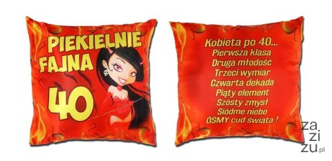 Poduszka Piekielnie fajna 40 | S134